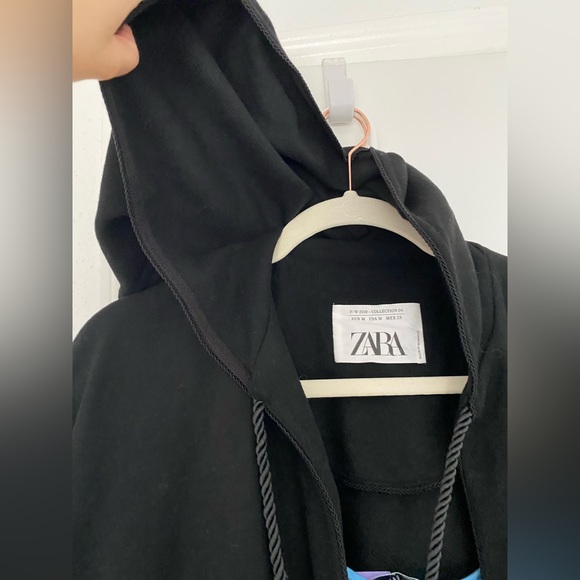 Zara Thick flared sleeve Long HOODED CAPE limited edition Tassel poncho - Picture 10 of 16